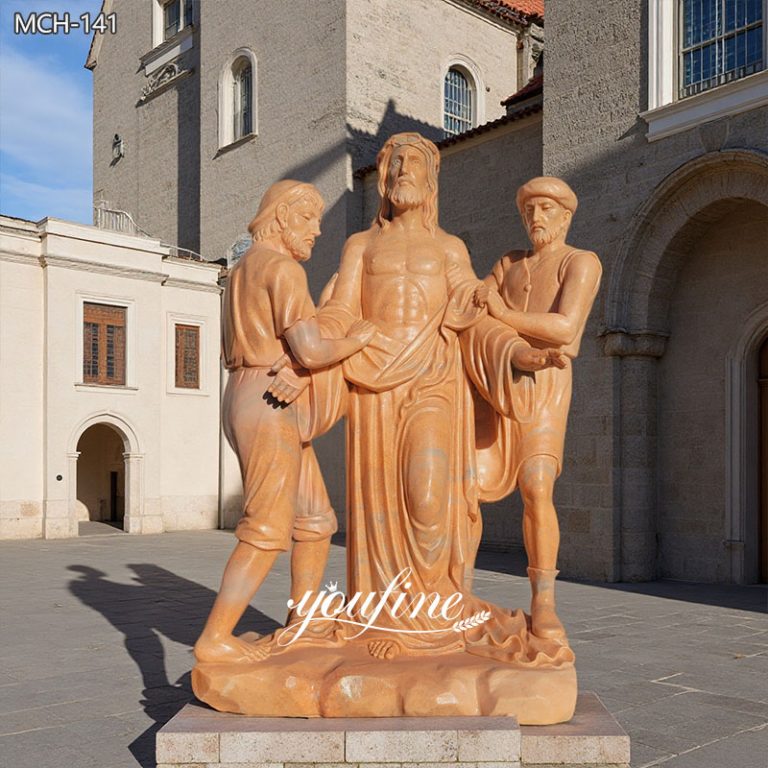 Life Size Jesus Is Stripped of His Garments Marble Statue MCH-141