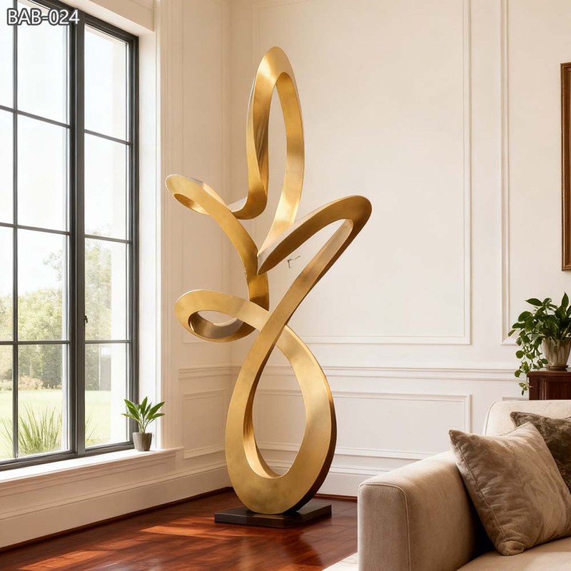 Abstract Golden Sculpture