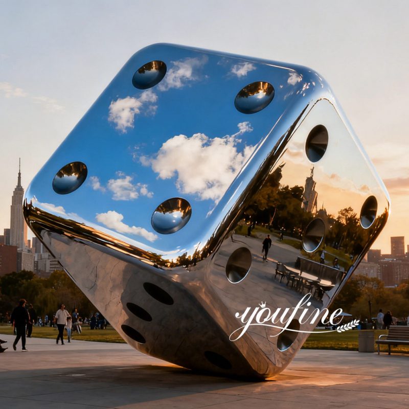 large dice sculpture