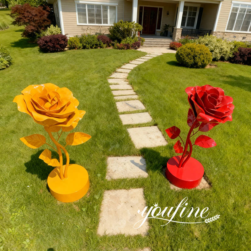 flower sculpture for yard decor