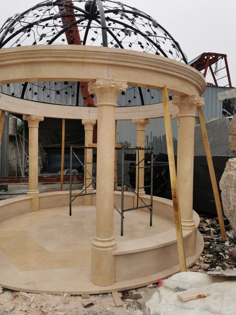 high quality hand carved stone gazebo