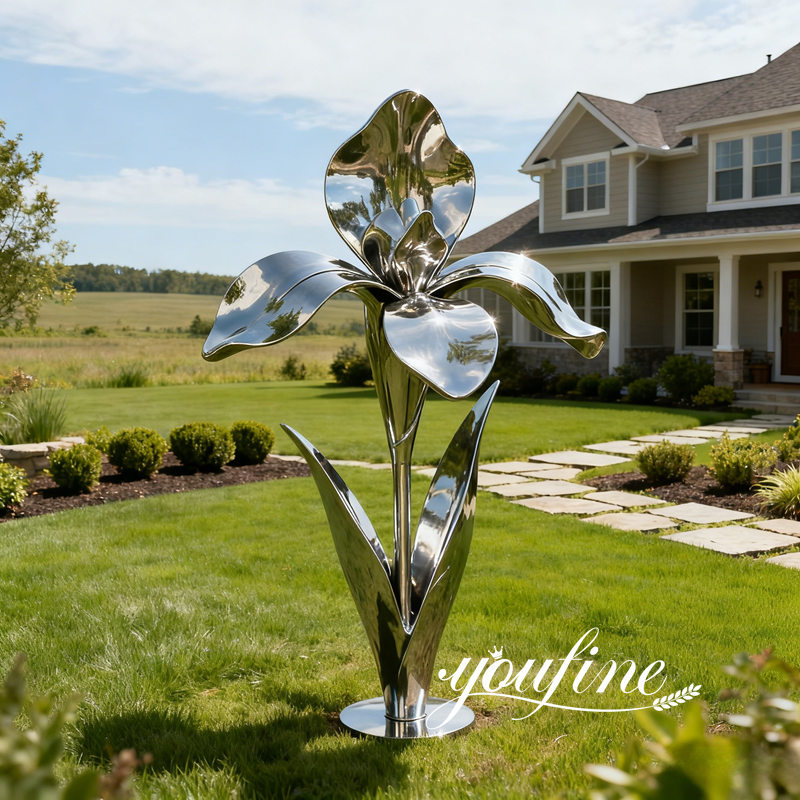 polished orchid sculpture