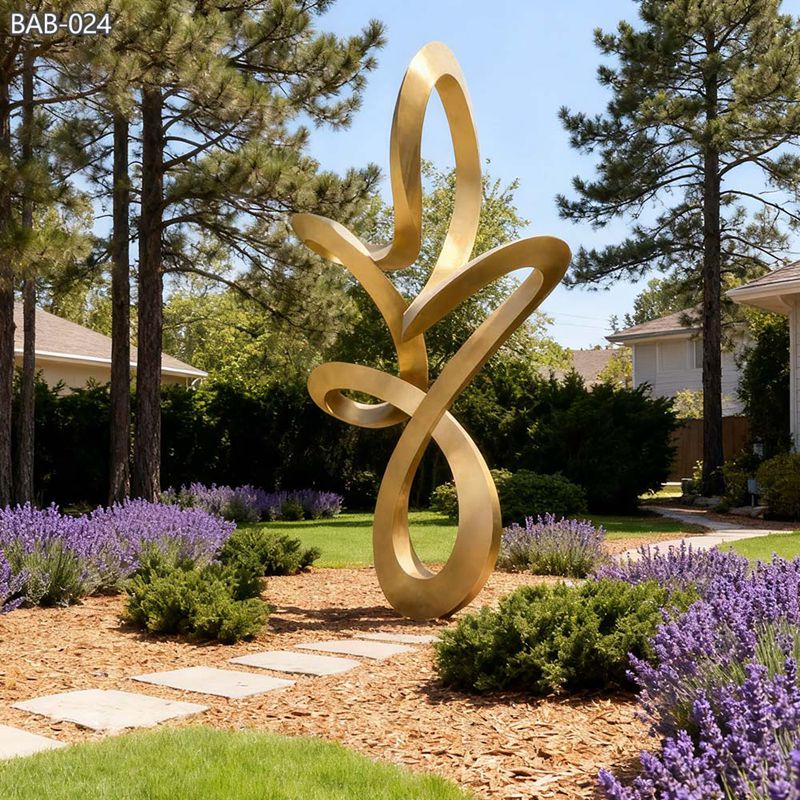 Abstract Golden Sculpture