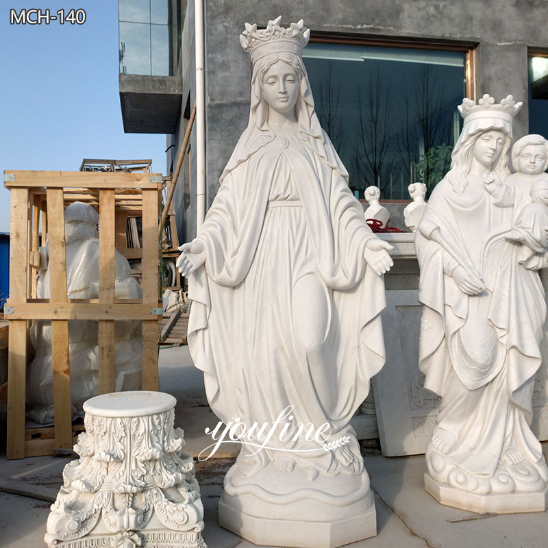 religious Our Lady of Lourdes Statue with Crown