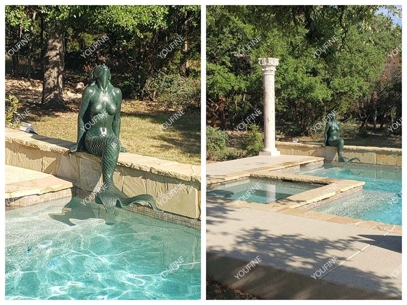 The Mermaid with Her Tail Dipping Toward the Water