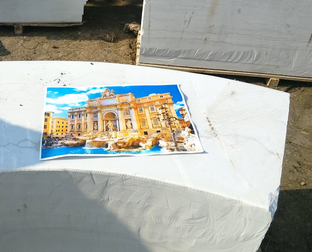 European Castle Trevi Fountain Installations drawing