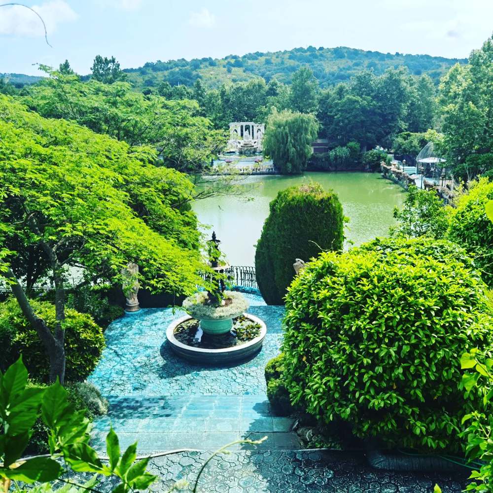 European Castle large Trevi Fountain