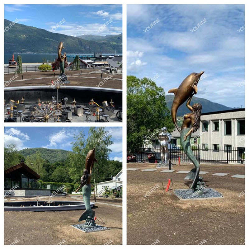 The Mermaid Lifting a Dolphin Beyond the Water