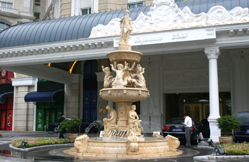 famous hotel beige Neptune fountain feedback