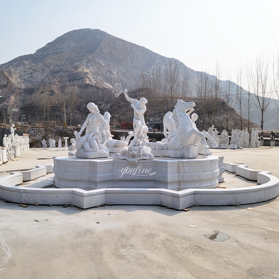 white large marble Neptune Fountain
