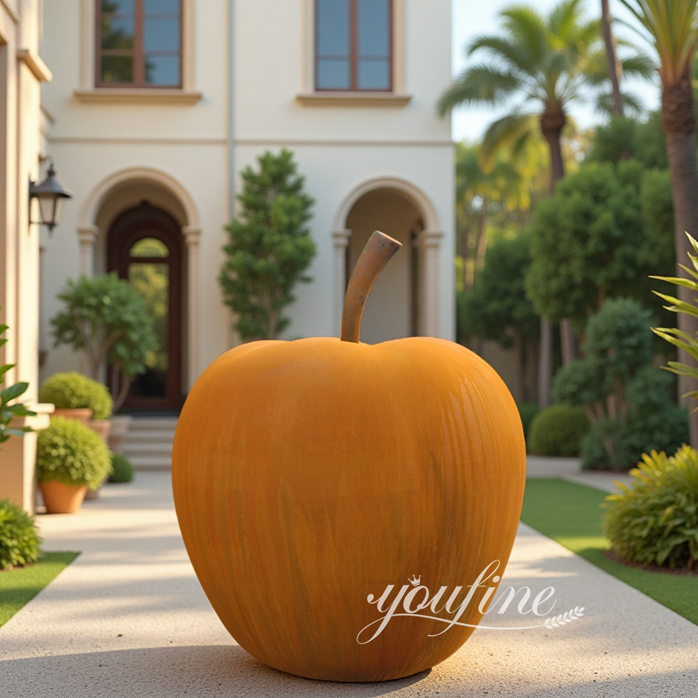 Corten Steel Big Apple Sculpture SCW-038