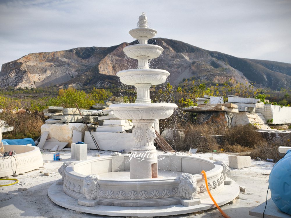 An exquisite lion head sculpture pool fountain factory supplier