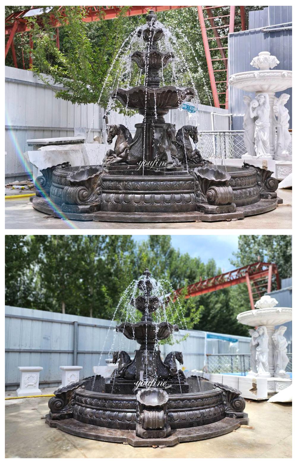 Black Horse Sculpture Fountain