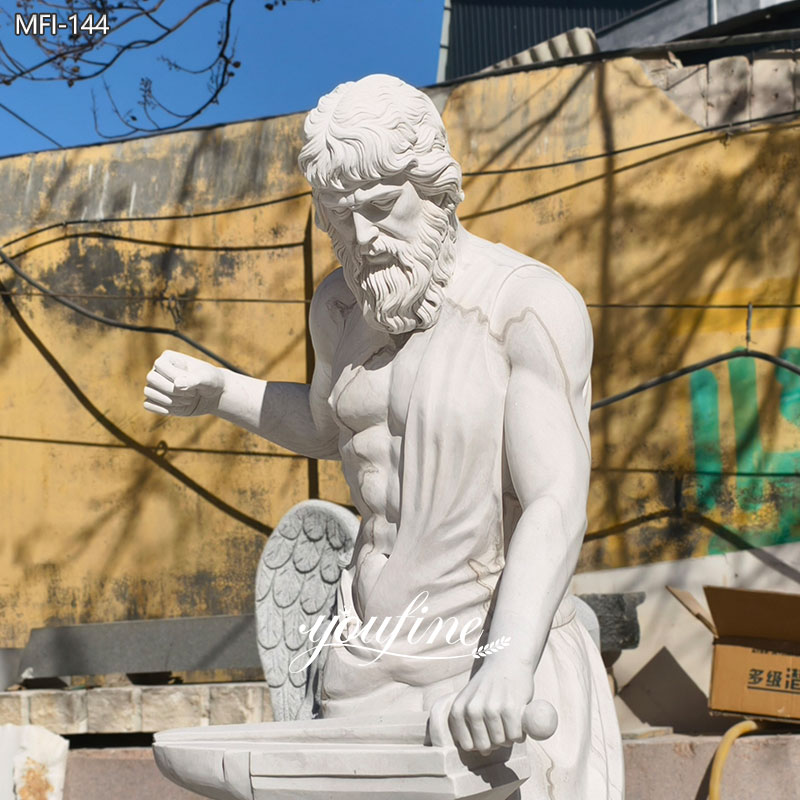 Greek God of Fire marble statue