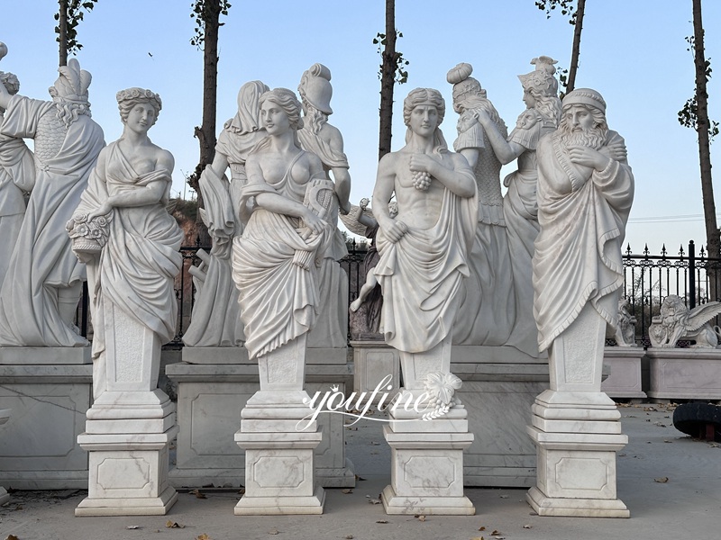 Greek god marble statues