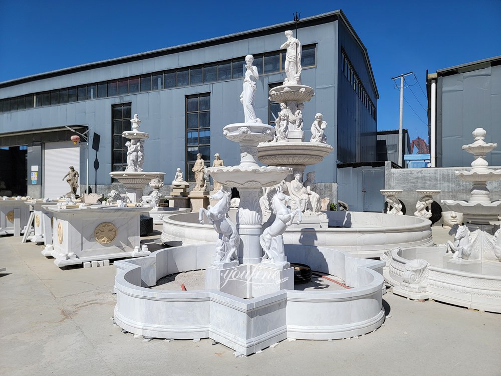 Jumping Pony and Hebo Sculpture Fountain