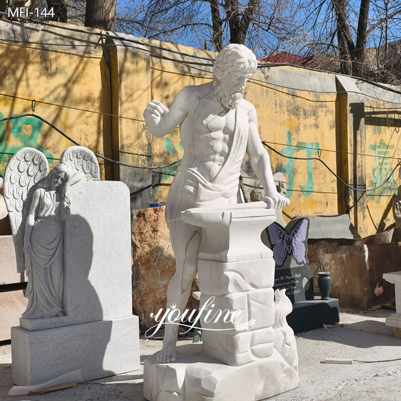 Marble Hephaestus statue Greek God of Fire