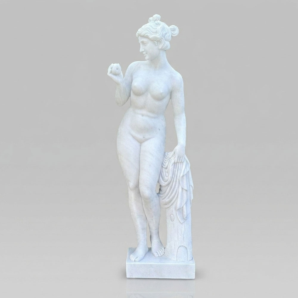 Life Size Famous Art Nude Woman Statue Venus with Apple for Sale MOKK-204