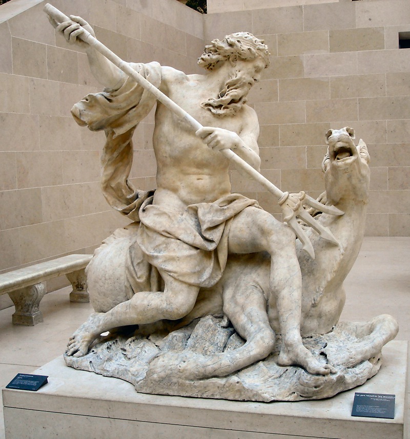 famous Louvre neptune sculpture