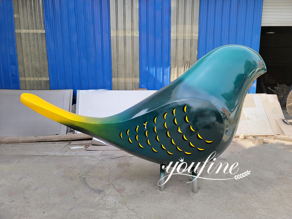 finished brid sculpture