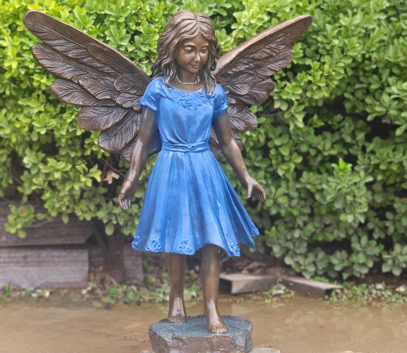 cherub bronze statue