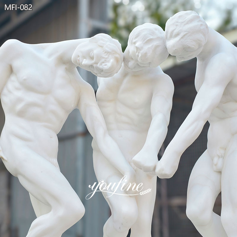 Rodin the Three Shades Marble Sculpture Replica details
