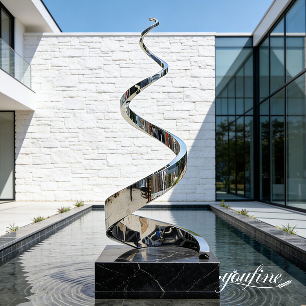 abstract sculpture for pool decor