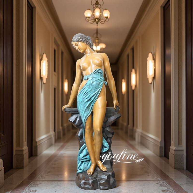 bronze female statue for hotel
