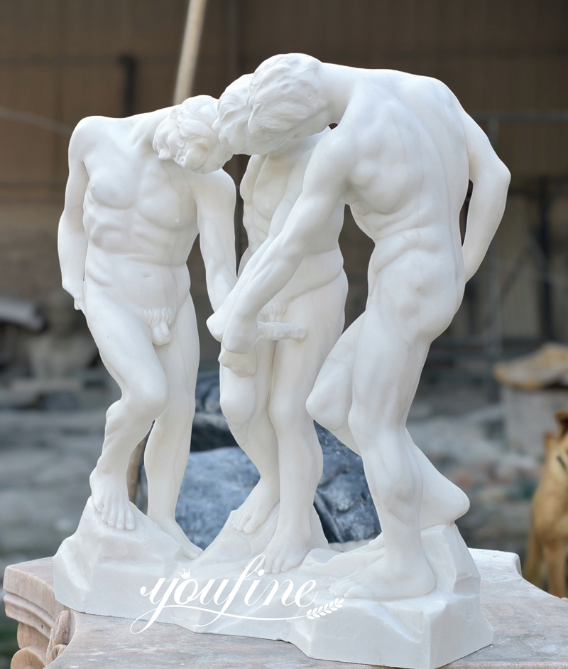famous Rodin the Three Shades Marble Sculpture Replica