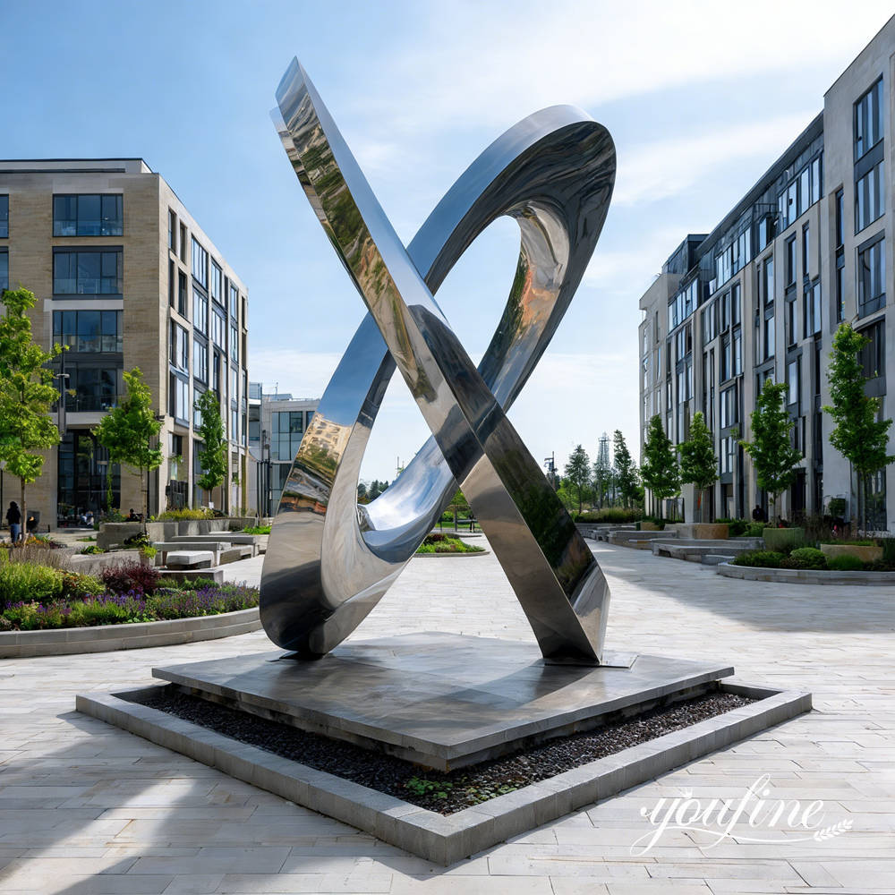 large scale abstract sculpture for outdoor square decor