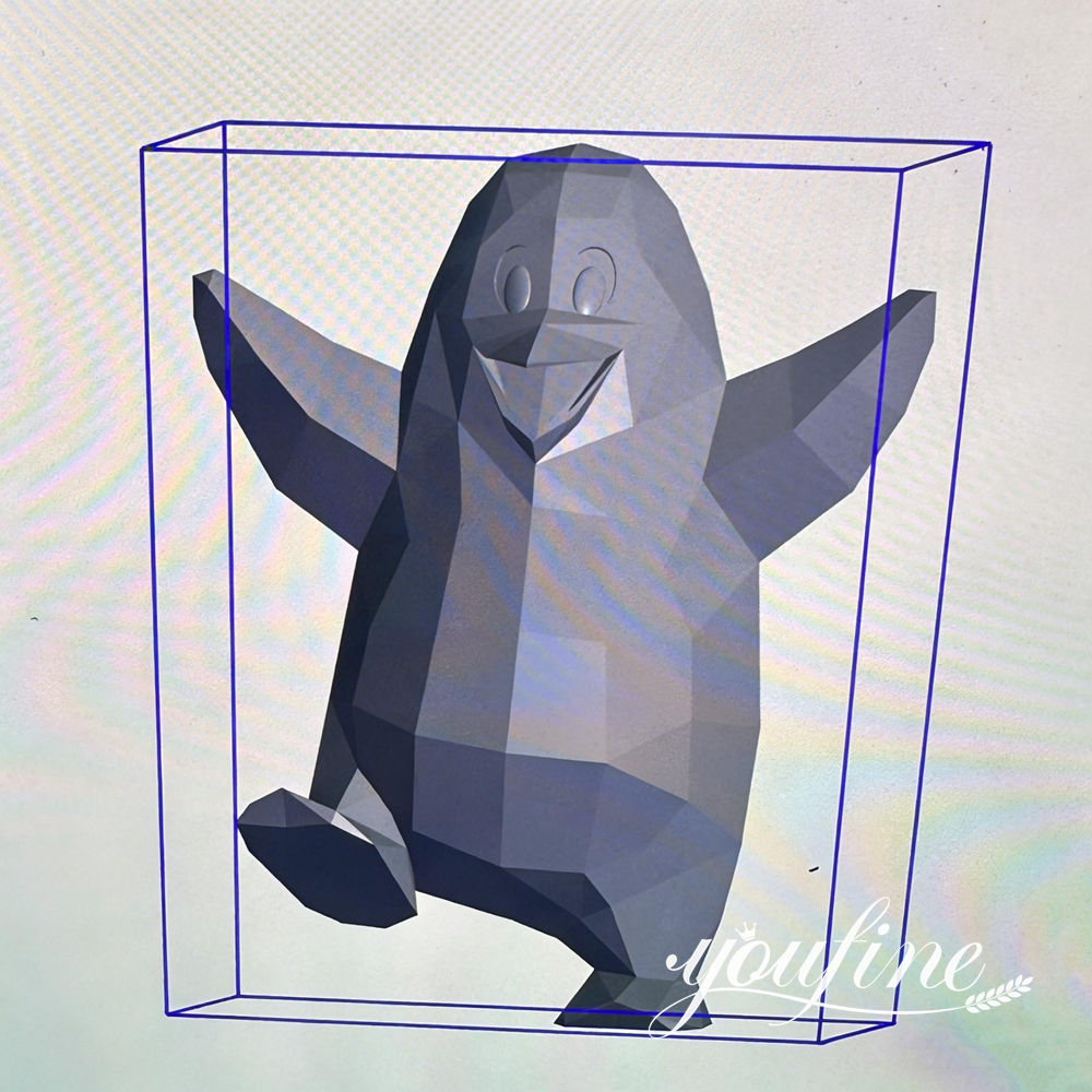 3D model of the penguin sculpture