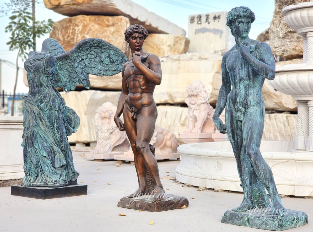 famous Bronze Sculptures of David in Various Colors