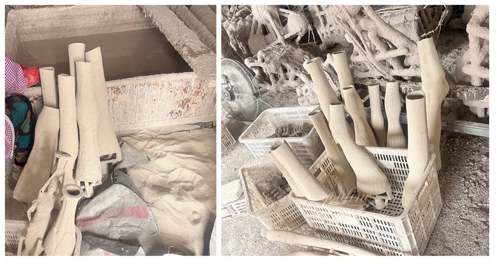 bronze sculpture made of Creating a Sand Shell