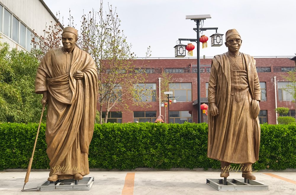 large Custom Sculpture of an Elderly African Man (After Patina)