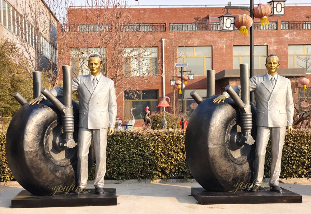 life-size Custom Tire and Figure Sculpture (After Patina