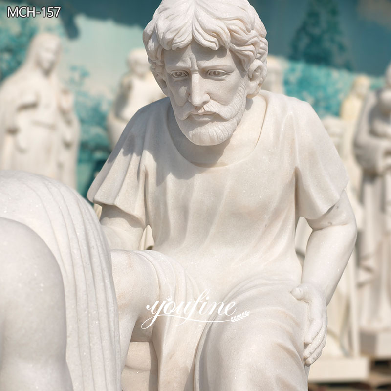 Jesus Washing Disciples' Feet marble sculpture