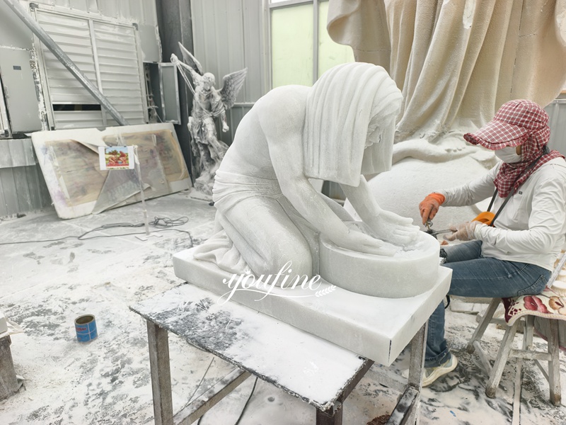 Jesus Washing Disciples' Feet sculpture process
