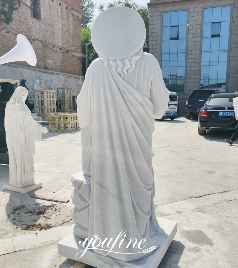 Jesus and Saint John the Evangelist marble statue