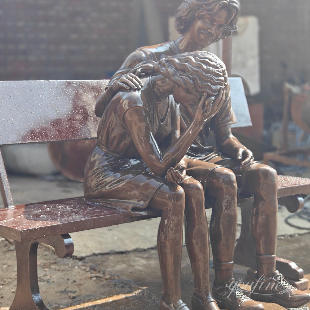 Maintaining the Bronze couple Sculpture