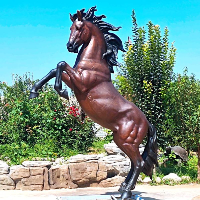 Rearing Horse Statue