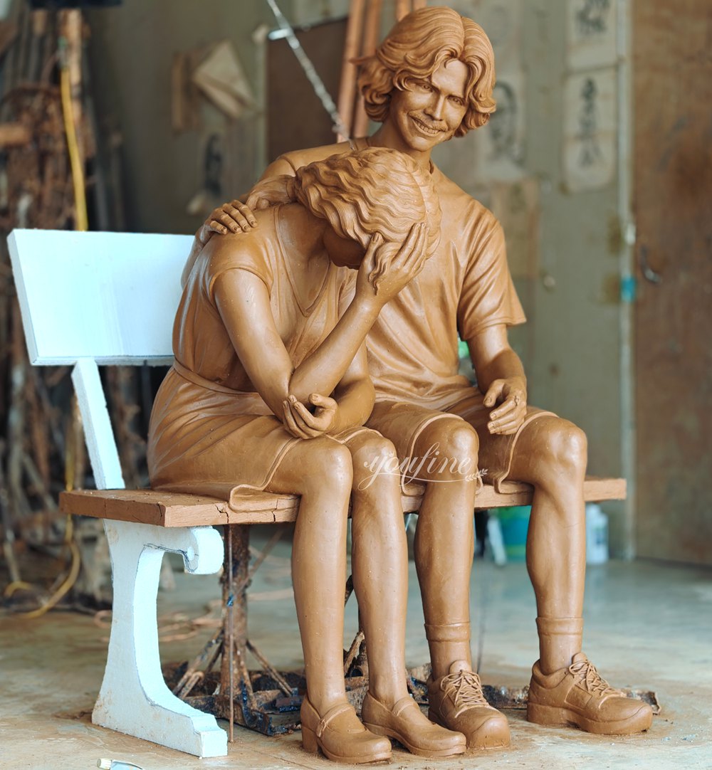 bronze sculpture made of Sculpting in a couple sculpture Clay Model