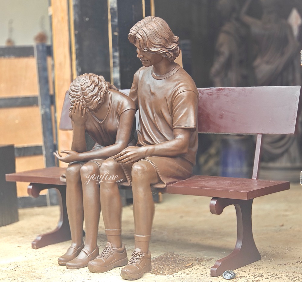 bronze sculpture made of The patinated figure