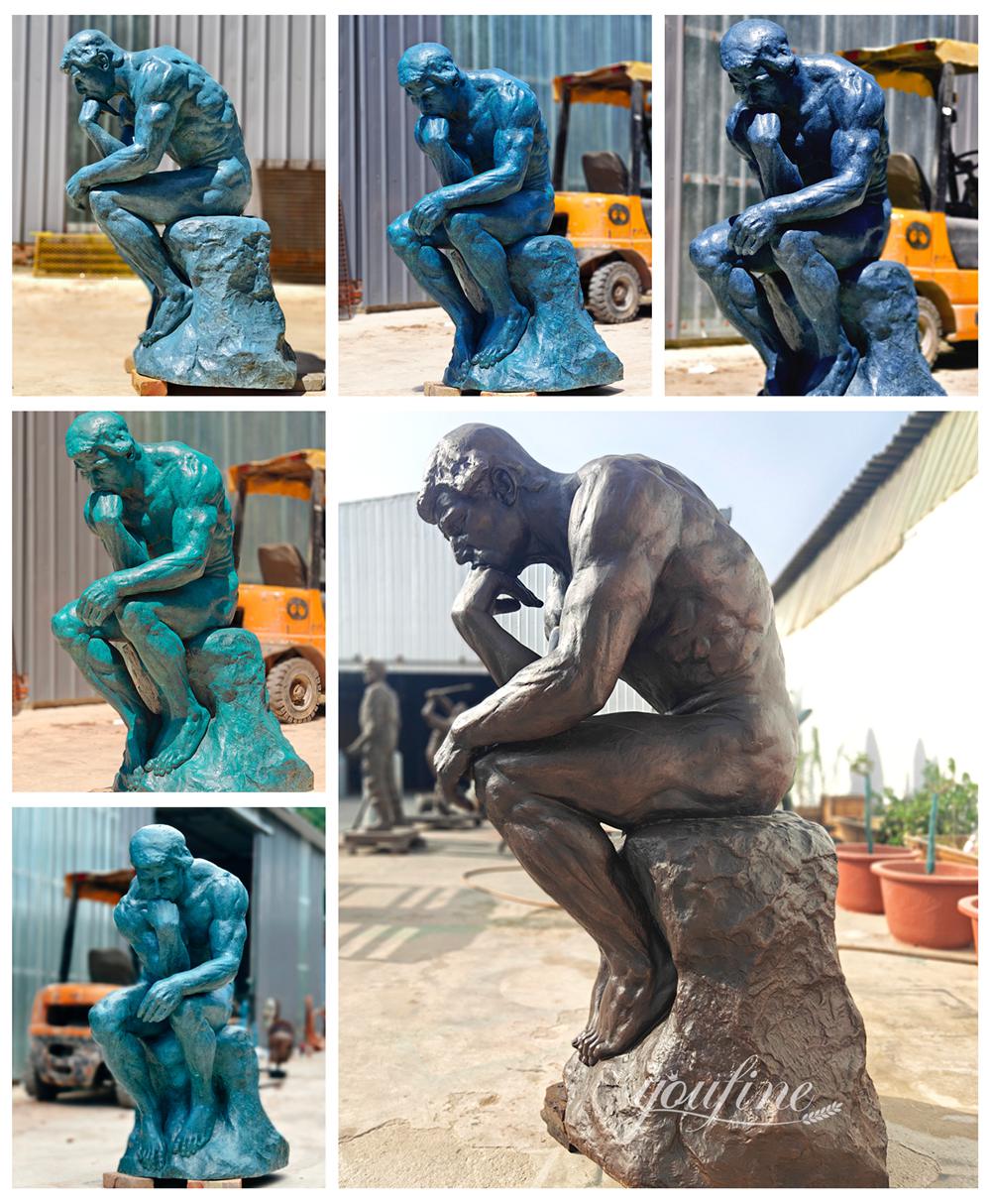 famous Thinker Sculptures in Various Colors
