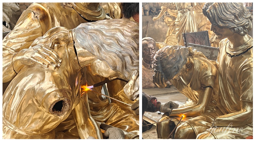 bronze sculpture made of Welding the components