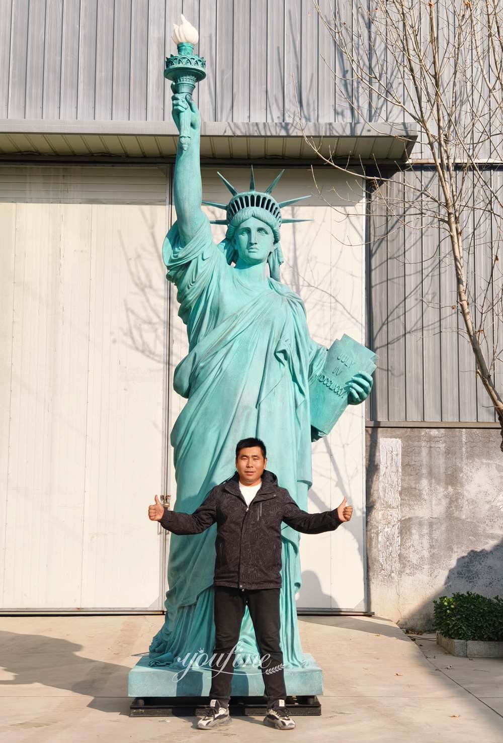 large bronze Statue of Liberty sculpture