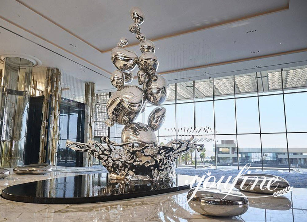 extra large mirror Cascade of Spheres sculpture