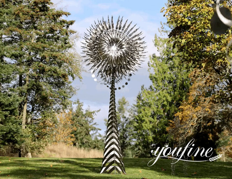 stainless steel kinetic wind sculpture