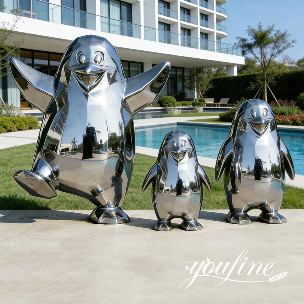 Large Penguin Metal Sculpture SSD-130
