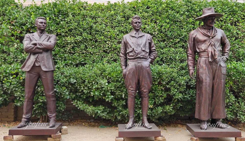 sculptures of lifelike figures