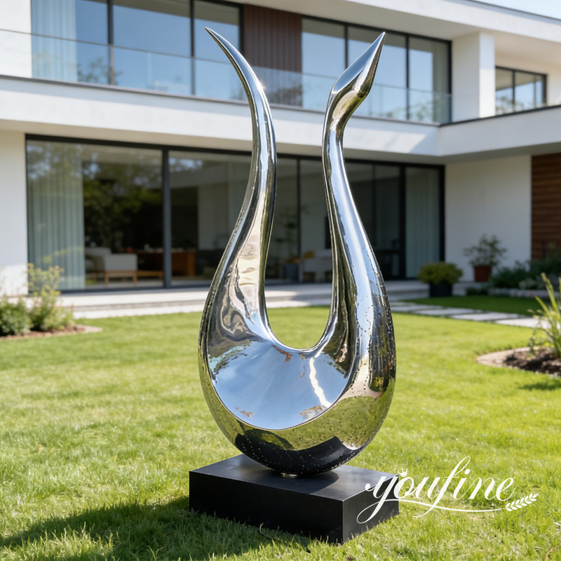 stainless steel abstract sculpture